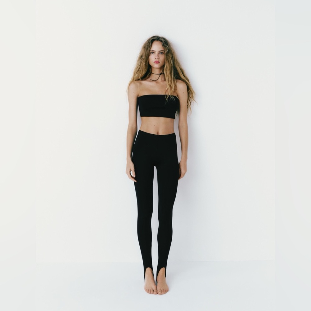 ZARA black bandeau top - S